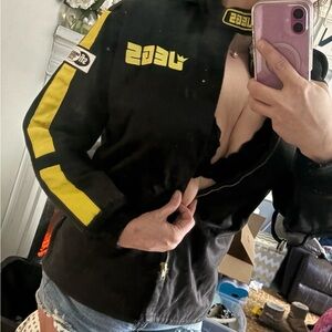 Black and Yellow Bomber Jacket